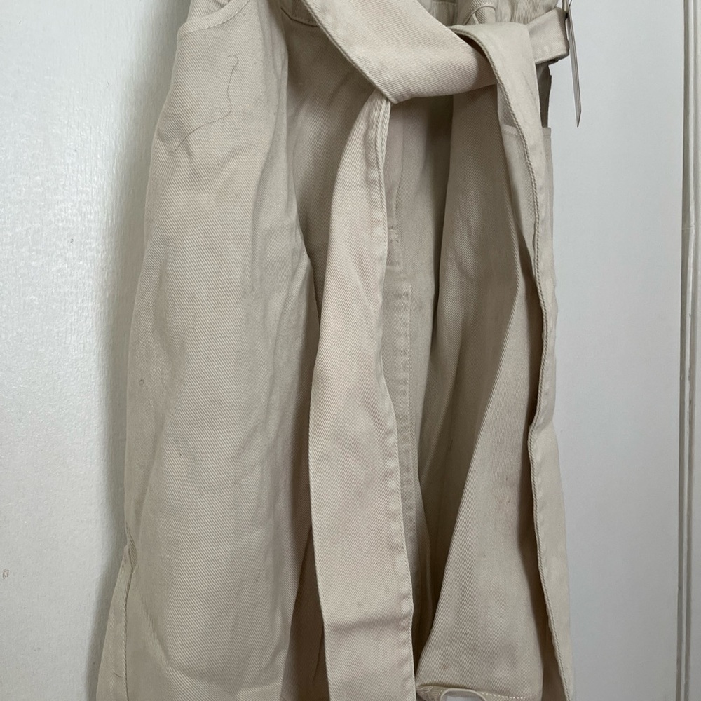 Eloquii Beige Button-Up Dress with Belt - Picture 4 of 6